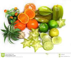 खट्टे ताजा फलों